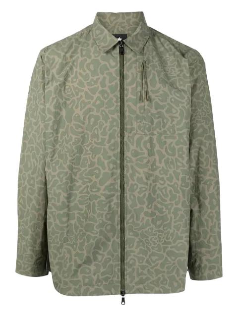 geometric-print shirt jacket by MAHARISHI