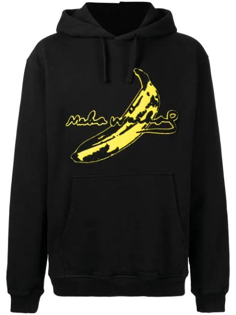 logo-patch cotton hoodie by MAHARISHI