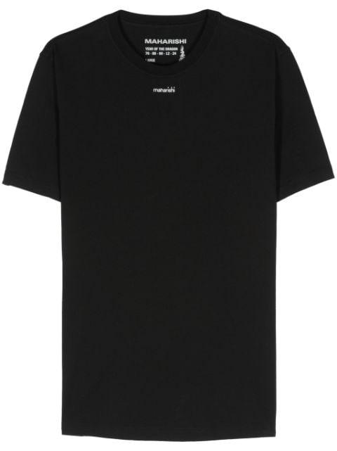 logo-print cotton T-shirt by MAHARISHI
