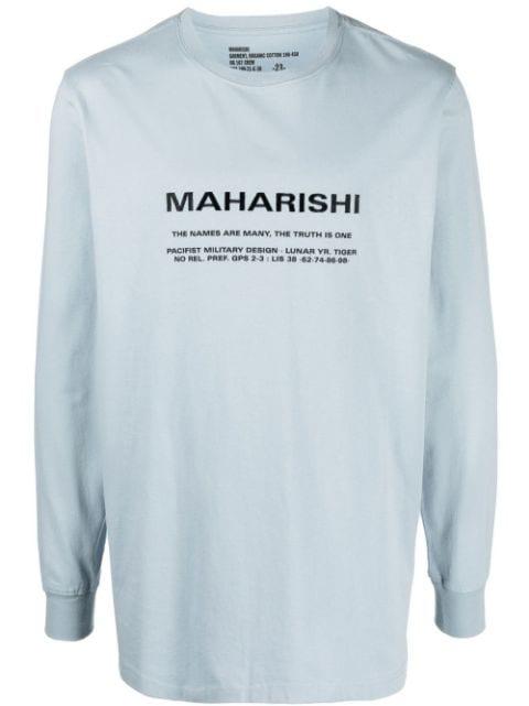 logo-print long-sleeve T-shirt by MAHARISHI