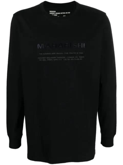 logo-print long-sleeve T-shirt by MAHARISHI