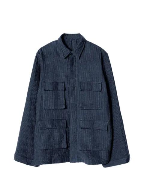 sashiko-stitch pocket shirt by MAHARISHI