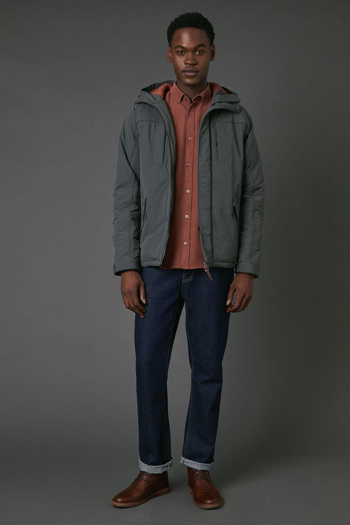 Dark Grey Padded Parka by MAINE