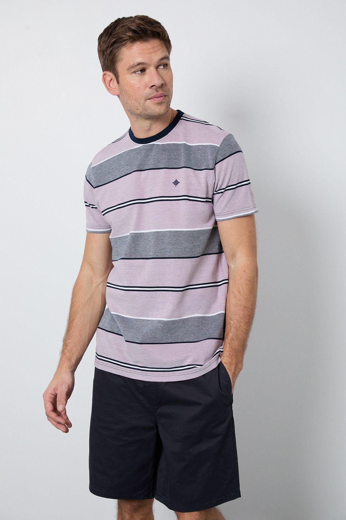 Lilac Stripe T-Shirt by MAINE