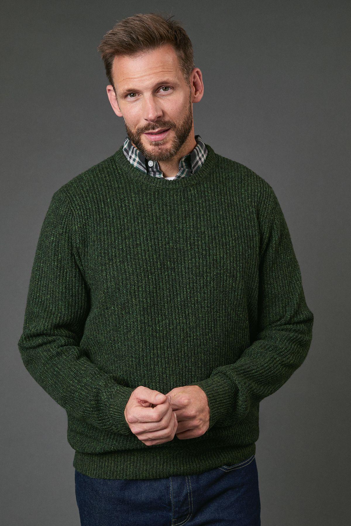 Twisted Yarn Crew Neck Knitted Jumper by MAINE