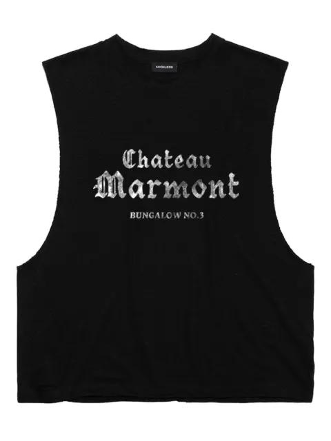 Sleeveless Distressed T-Shirt by MAINLESS