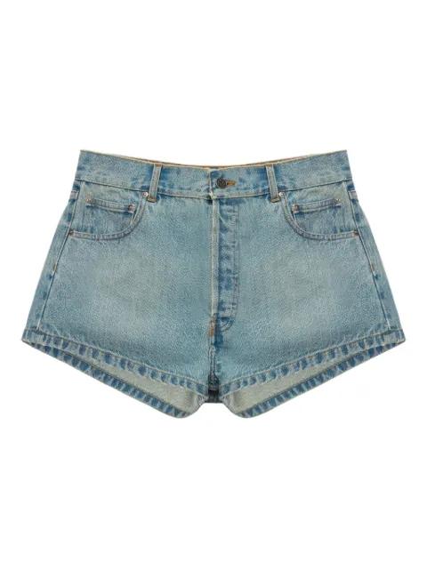 denim mini shorts by MAINLESS
