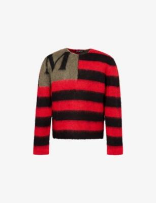Striped Crewneck Wool-Blend Jumper by MAINS