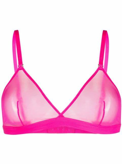 Corps à Corps Neon sheer triangle bralette by MAISON CLOSE