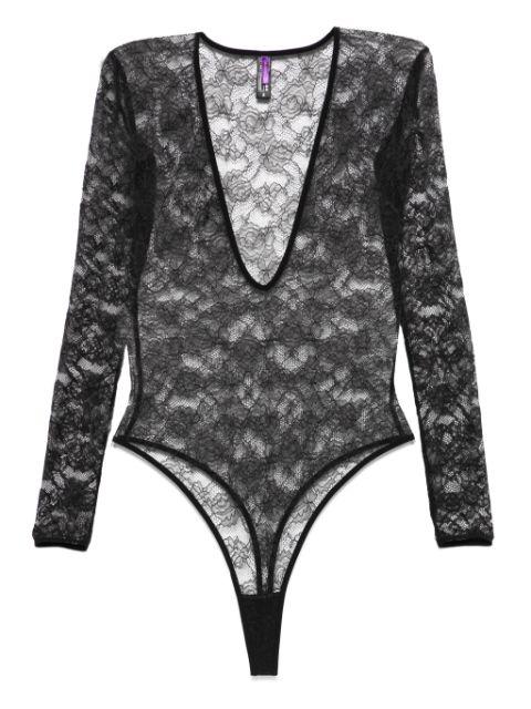 Flashback V-neck bodysuit by MAISON CLOSE