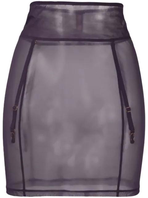 L'Amoureuse sheer-mesh garter skirt by MAISON CLOSE