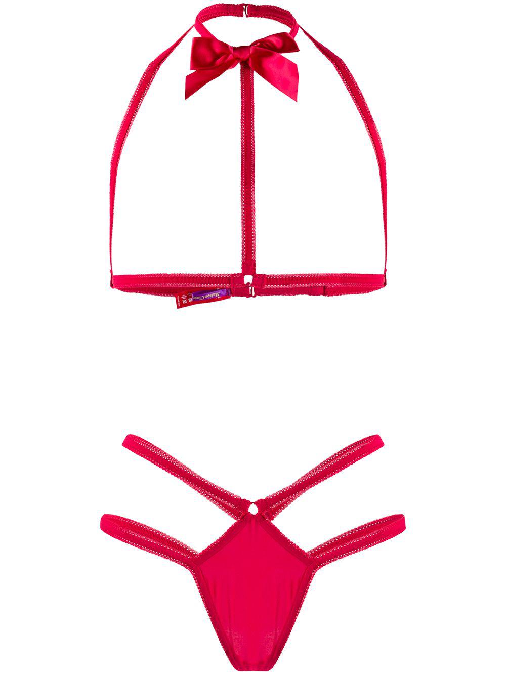 Le Petit Secret harness thong set (set of two) by MAISON CLOSE