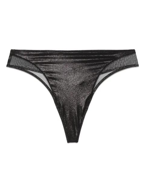 Minuit high-waisted tanga bikini bottom by MAISON CLOSE