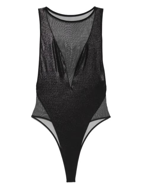 Minuit sheer V-neck swimsuit by MAISON CLOSE
