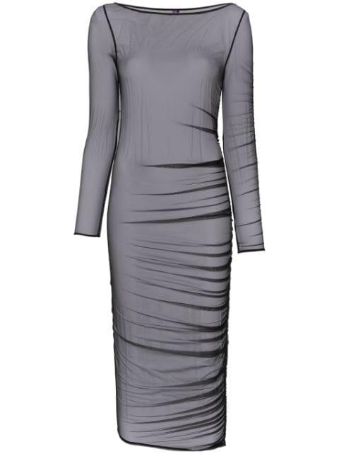 Nuit Fauve long-sleeve midi dress by MAISON CLOSE