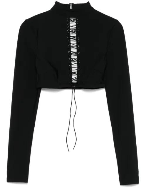 Nuit Infinie open-back long-sleeves top by MAISON CLOSE
