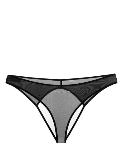 Open semi-sheer thong by MAISON CLOSE