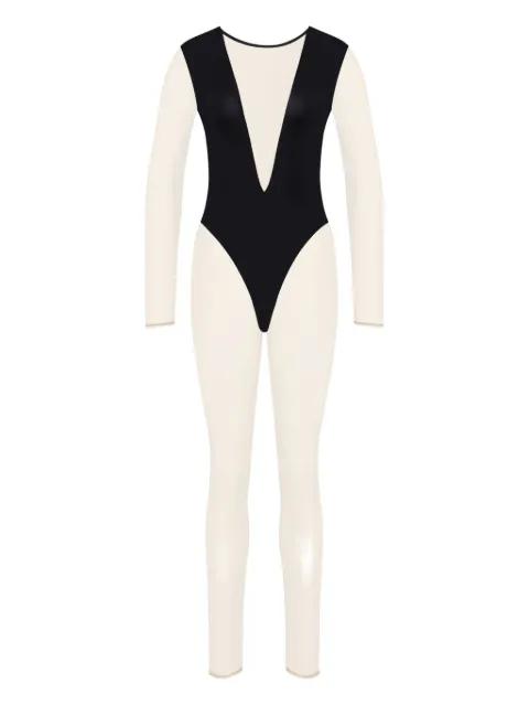 Pure Tentation V-neck long-sleeve jumpsuit by MAISON CLOSE