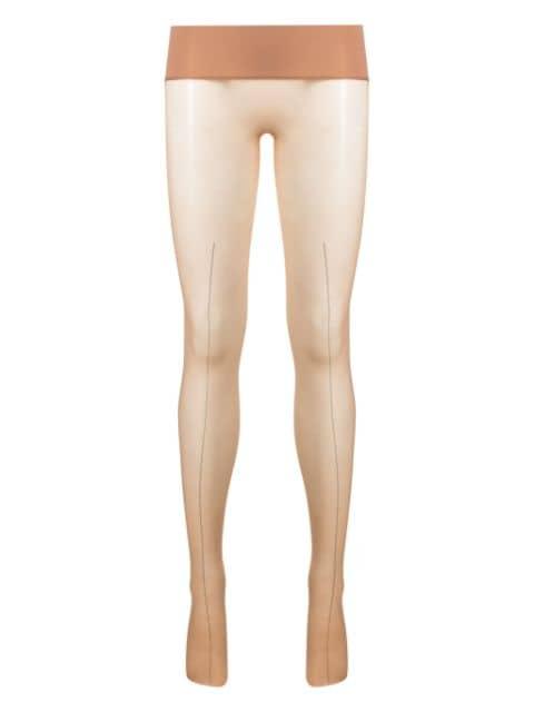 Seamless Crotchless Tights semi-sheer tights by MAISON CLOSE