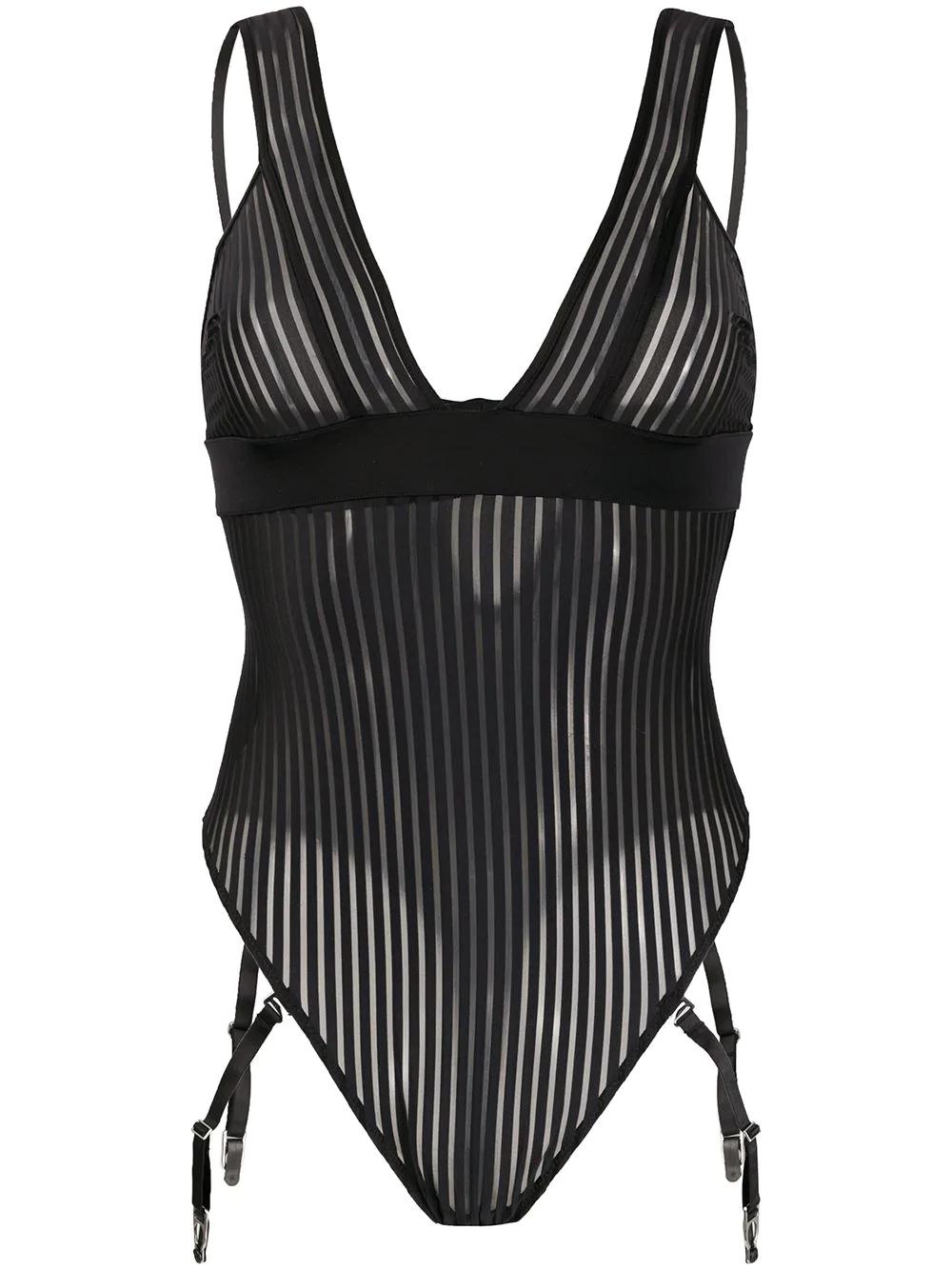 V-neck bodysuit by MAISON CLOSE