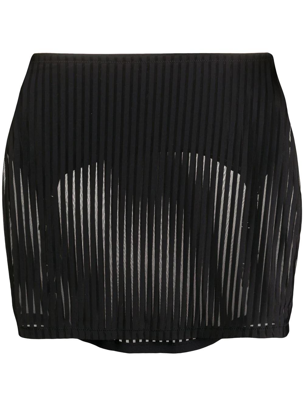 bandeau striped suspender skirt by MAISON CLOSE