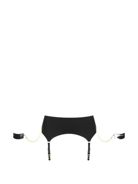 chain-cuffs suspender belt by MAISON CLOSE