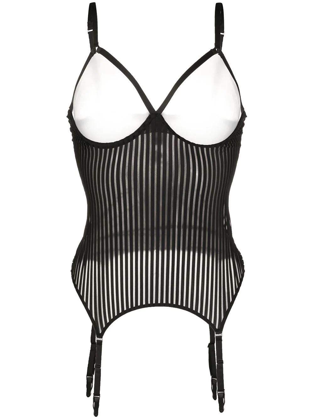 cupless striped corset by MAISON CLOSE