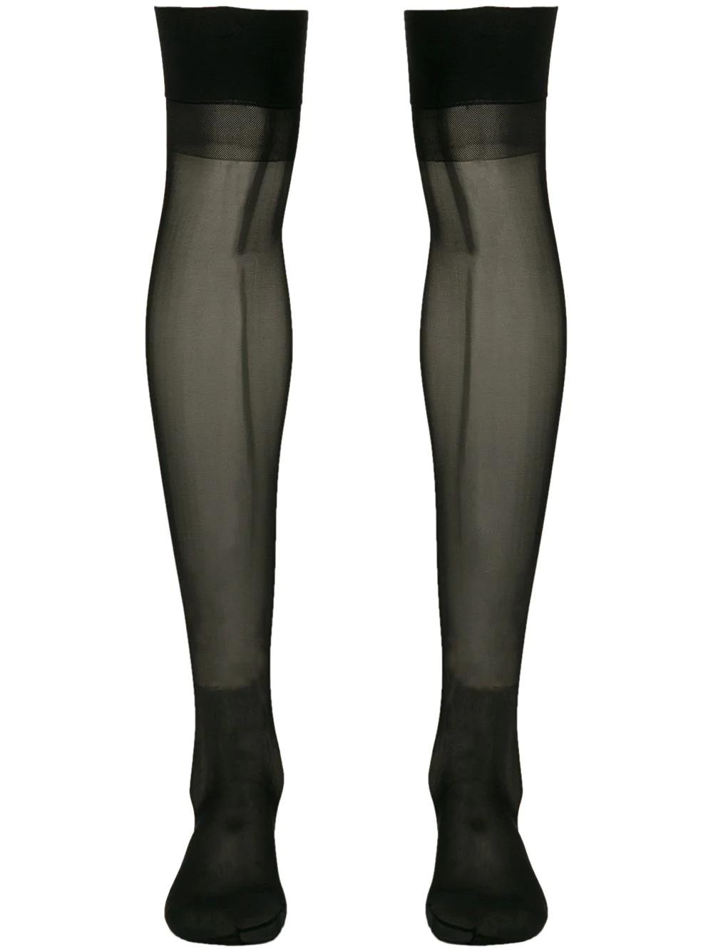 knee-length sheer stockings by MAISON CLOSE