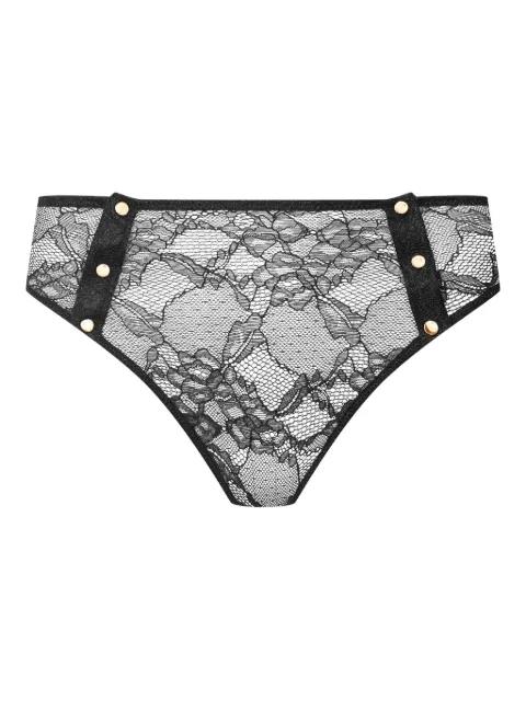 lace button high-waist thong by MAISON CLOSE