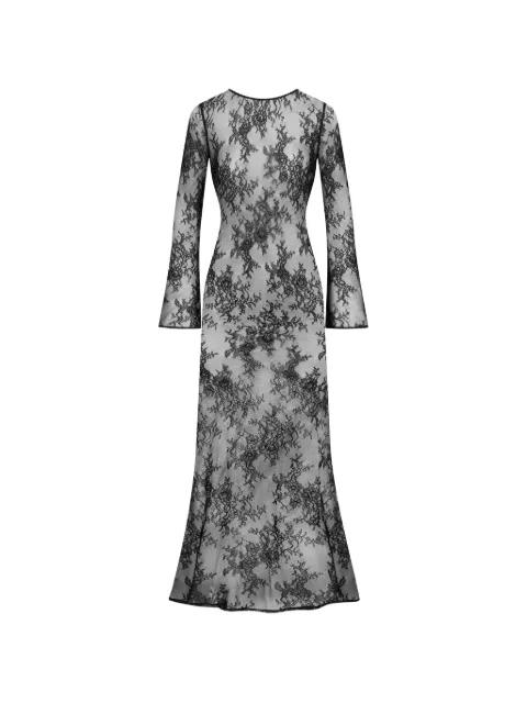 lace open-back maxi dress by MAISON CLOSE