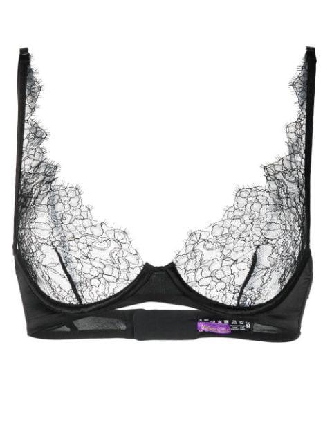 lace-trim detail bra by MAISON CLOSE