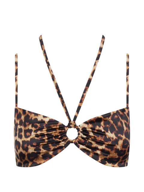 leopard-print ring-detail bikini by MAISON CLOSE