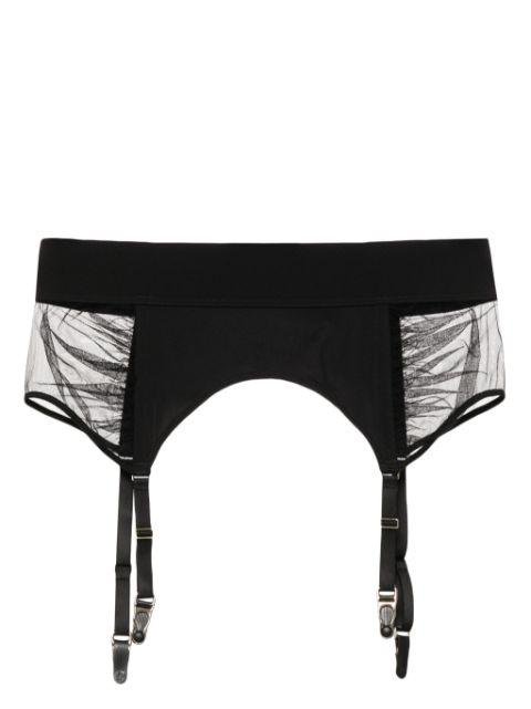 mesh-panelled suspender by MAISON CLOSE