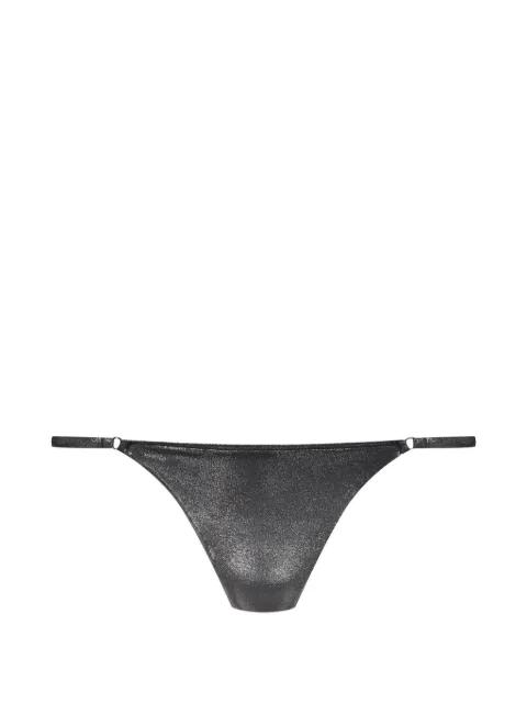 metallic-effect bikini bottoms by MAISON CLOSE