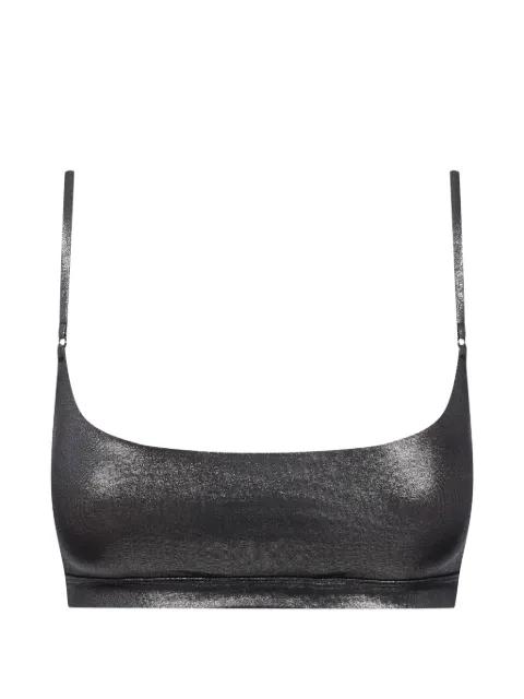 metallic-effect bikini top by MAISON CLOSE