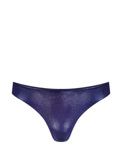 metallic-finish bikini bottoms by MAISON CLOSE