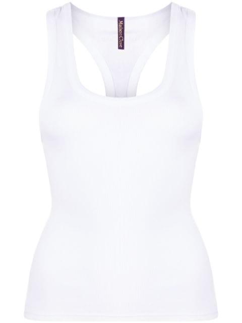 scoop-neck organic cotton-blend top by MAISON CLOSE