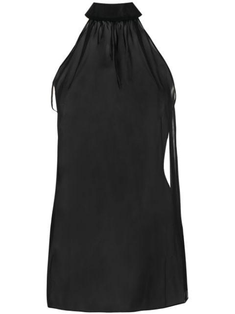 semi-sheer chiffon blouse by MAISON CLOSE