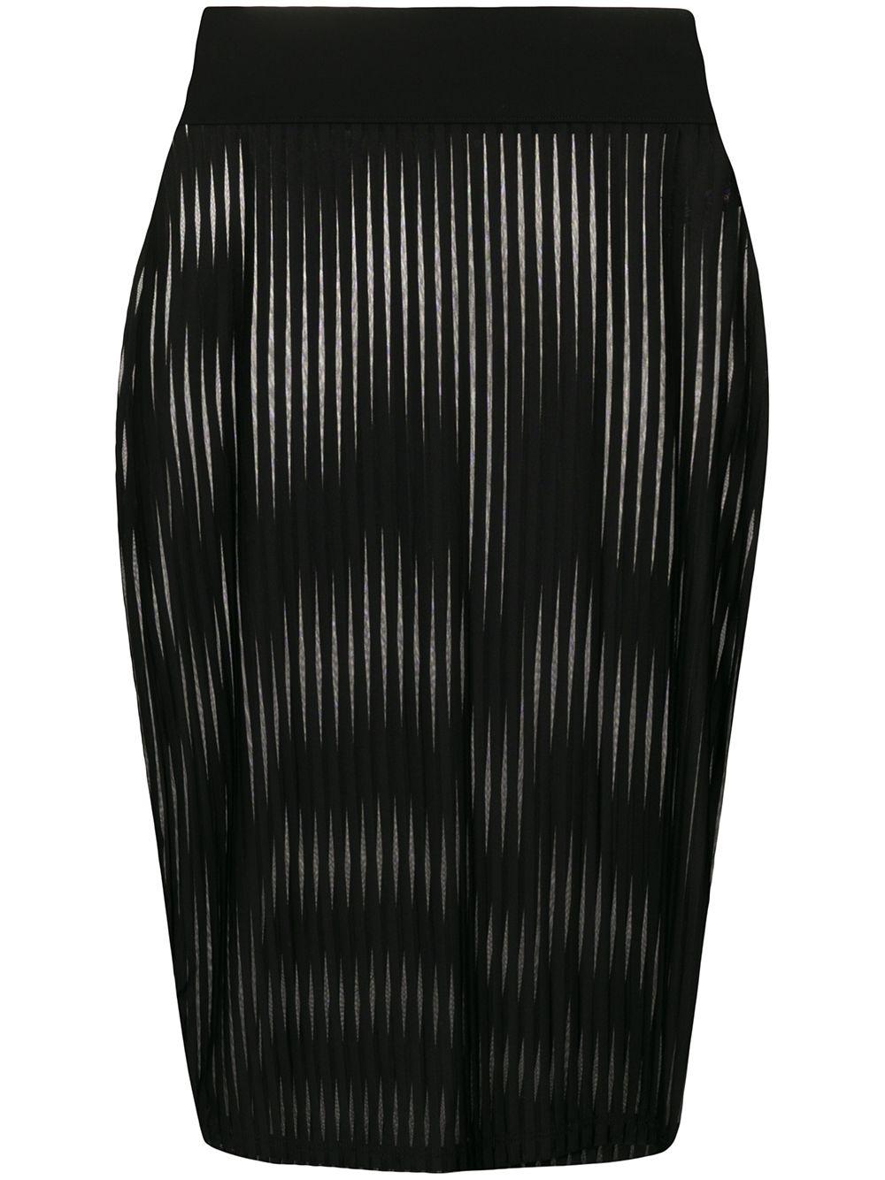 striped pencil midi skirt by MAISON CLOSE