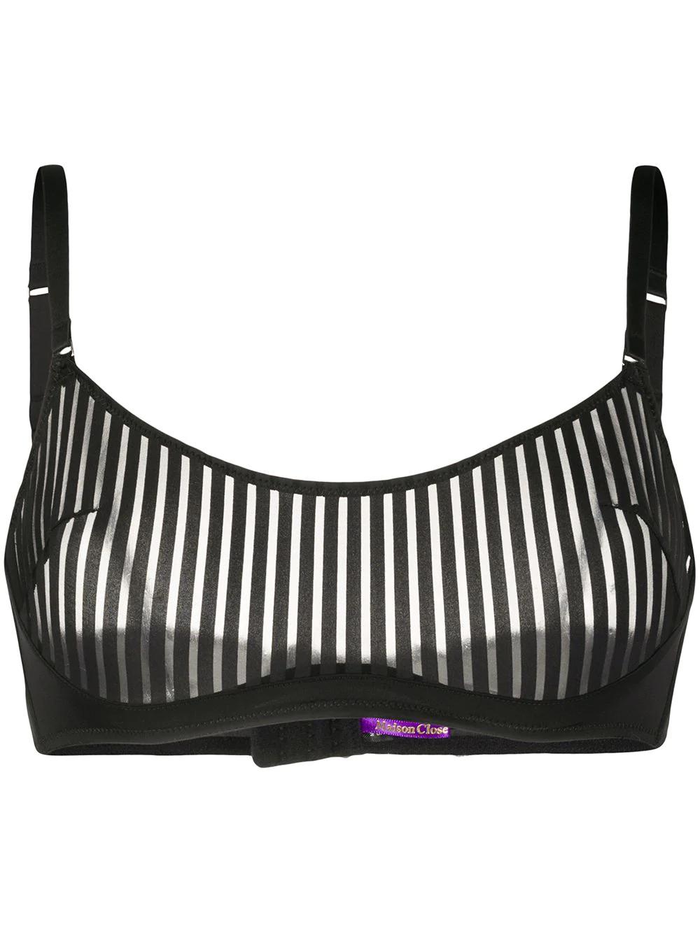 striped underwired bra by MAISON CLOSE
