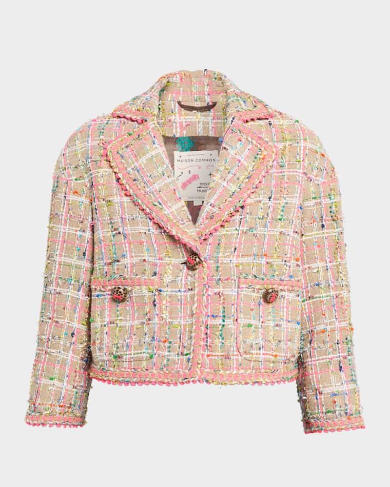 Check Tweed Single-Breasted Jacket by MAISON COMMON