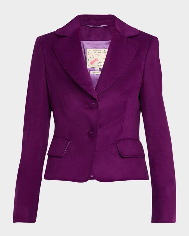 Topstitched Single-Breasted Jacket by MAISON COMMON