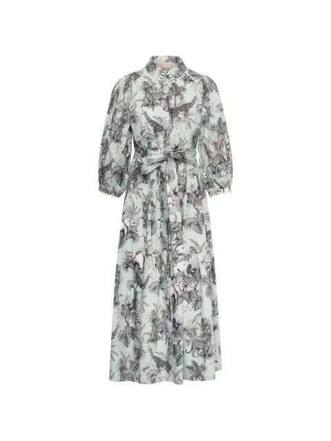 animal-print midi dress by MAISON COMMON