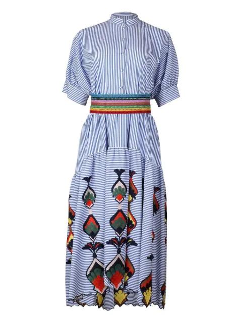 stripe-pattern midi dress by MAISON COMMON