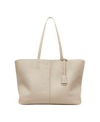 Large Leather Zipped Soft Tote by MAISON DE SABRE