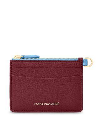 Leather Zipped Card Pouch by MAISON DE SABRE