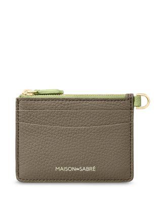 Leather Zipped Card Pouch by MAISON DE SABRE