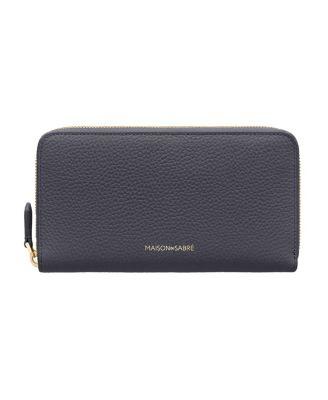 Long Leather Zip Wallet by MAISON DE SABRE