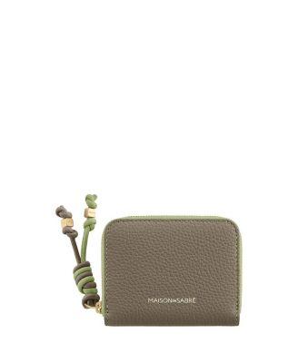 Small Leather Zipped Wallet by MAISON DE SABRE