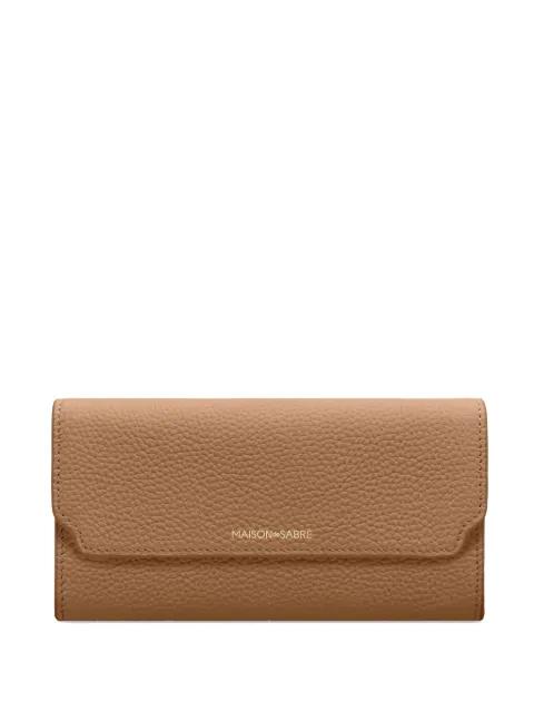 flap leather long wallet by MAISON DE SABRE